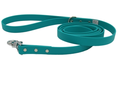 Turkusowa smycz Biothane Classic Hawaii 19 mm