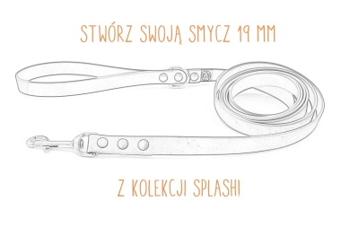 Smycz miejska BioThane Splash! | z nakrapianym zdobieniem | 19 mm | Konfigurator