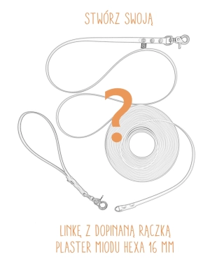 Linka plaster miodu Hexa | dopinana rączka | 16 mm | Konfigurator