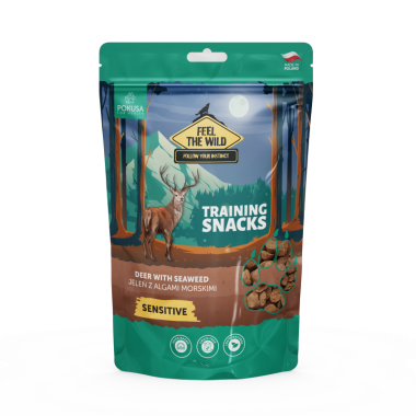 Przysmaki treningowe Pokusa Feel The Wild Training Snacks Sensitive | Jeleń z algami morskimi | 200 g