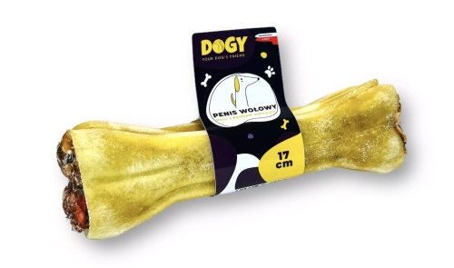 Radosne psie chwile z Dogy Kość z Penisem Wołowym 17cm! Spraw swojemu pupilowi przyjemność żucia i dbaj o jego zdrowe zęby. Naturalna przekąska, która wniesie do życia Twojego psa smakowitą frajdę!