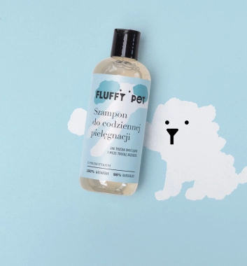 Szampon Fluffy Pet do codziennej pielęgnacji | 100% wegański, 98% naturalny | 300 ml