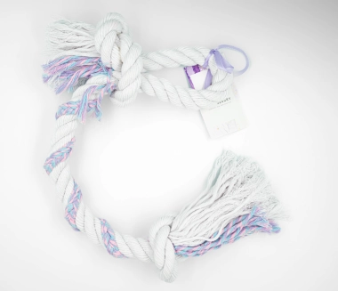Szarpak Psie Sznury | Sznur klasyczny z rączką | Guma balonowa | Średni 50 cm
