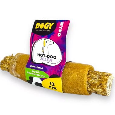 Hot-Dog Dogy HYPO | 100% skóra jelenia | 13 cm